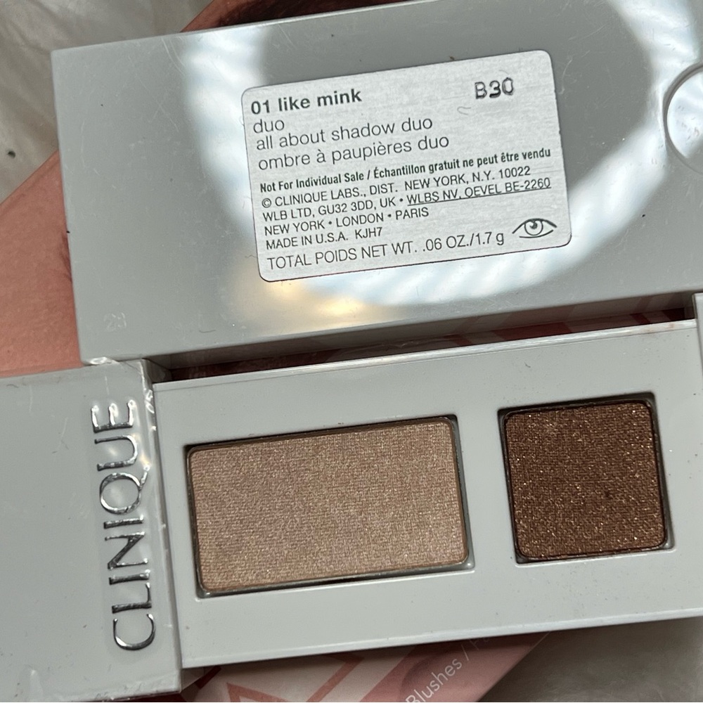 2 for $45. Clinique Dual Eyeshadow palette/01